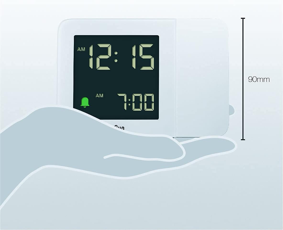 Braun Digital Projection Alarm Clock with 4 Backlight Options and Negative LCD Display