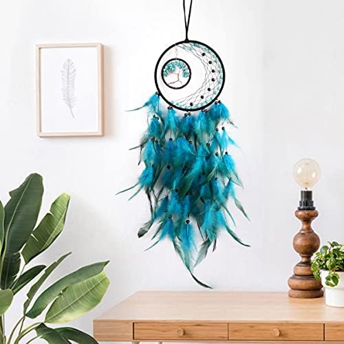 Cyan Blue Dream Catchers Wall Decor for Bedroom