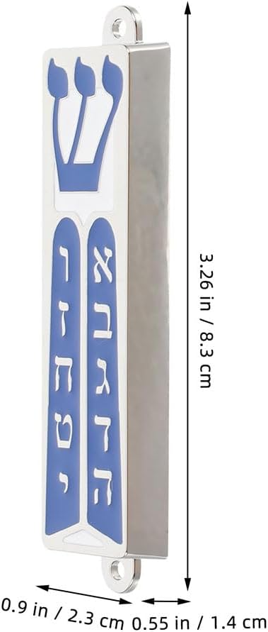 LUOZZY Metal Mezuzah Door Decor with Scroll