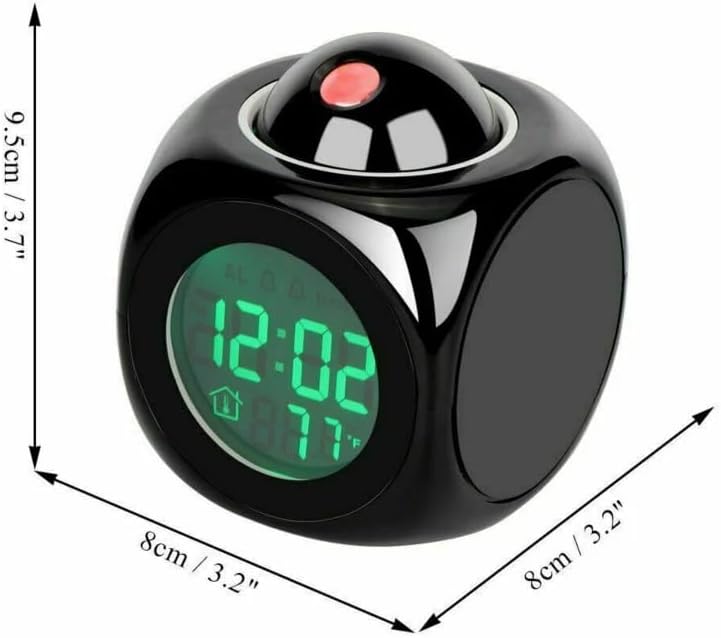 Projection Alarm Clock with LED and Temperature Display