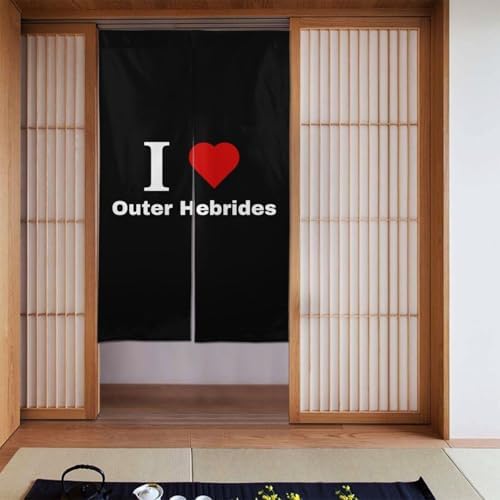 I Love Outer Hebrides Blackout Curtain 34x56in Panels