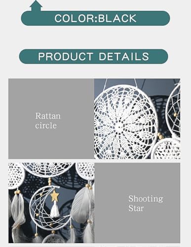 Set of 5 Boho Dream Catcher Wall Decorations