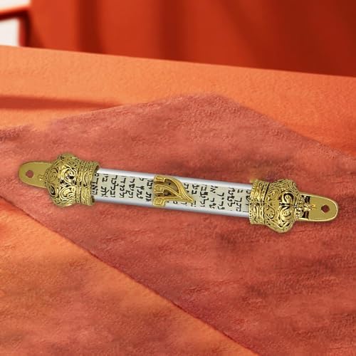 Jewish Mezuzah Scroll Metal Case 1Pcs