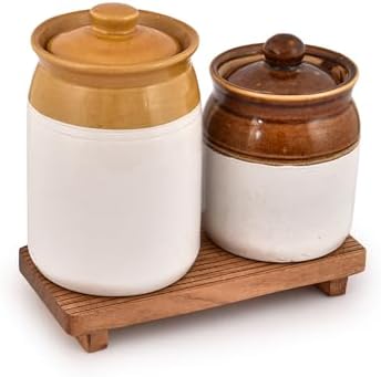BHAVATU Acacia Wood Pedestals for Decor Display