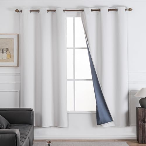 NANPIPER Blackout Curtains 2 Panels Set W38 x L45 Inches
