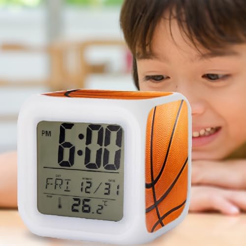Basketball Alarm Clock with LED Nightlight