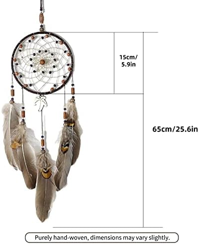 Dream Catchers Wall Decor Brown Feathers 256 Inch Hand Woven