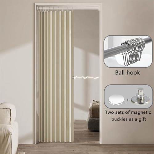 SK Studio Blackout Door Curtains 1 Panel White 55W x 79L