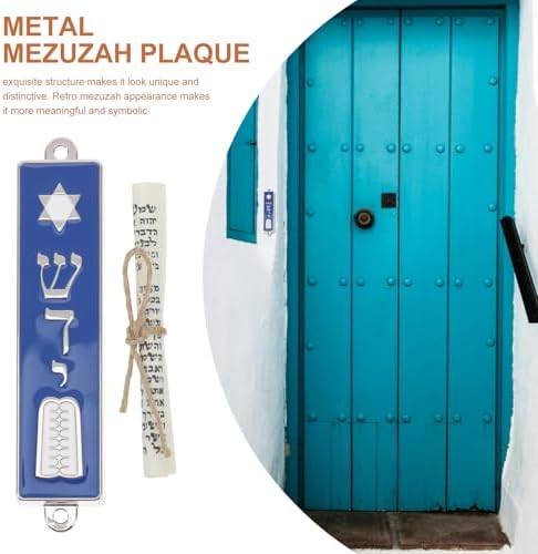 LUOZZY 2 Pack Metal Mezuzah Star Design Home Blessing Decor