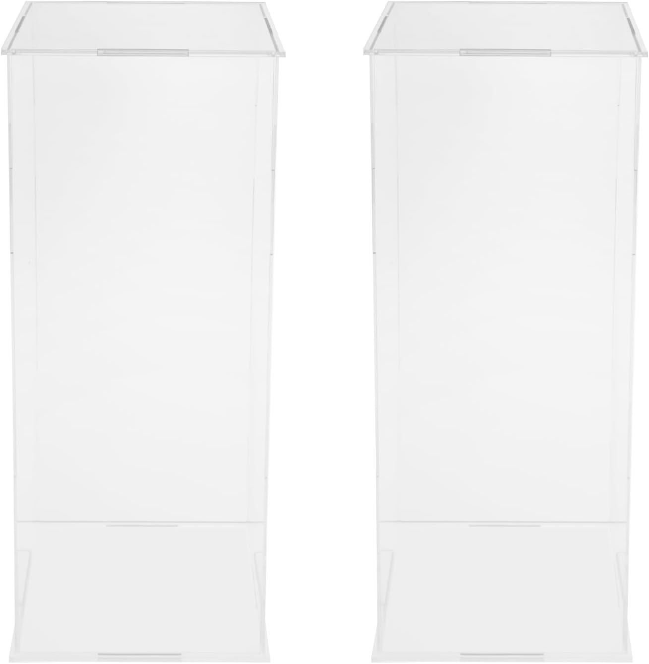 2 Pack Acrylic Pedestal Display Set for Weddings and Events