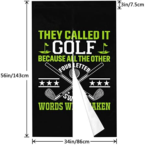 They Called It Golf Blackout Curtain Panel 34x56in Door Divider