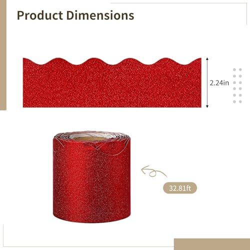 Glitter Bulletin Board Borders Set of 6