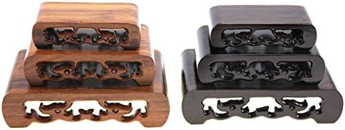 Oriental Rosewood 3-Piece Display Pedestal Set