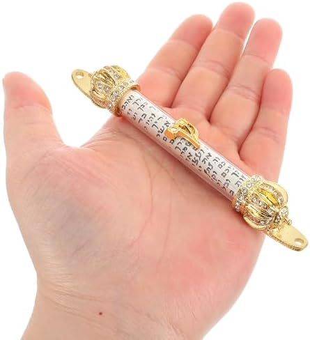 LUOZZY 2pcs Metal Mezuzah with Scroll Door Decor
