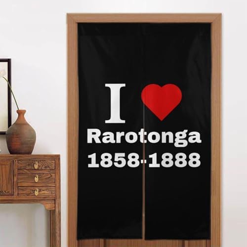 I Love Rarotonga Blackout Curtains for Doorways 34x56in