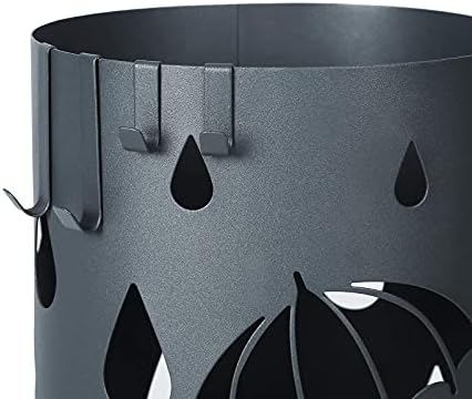SONGMICS Metal Umbrella Stand with 4 Hooks and Water Tray