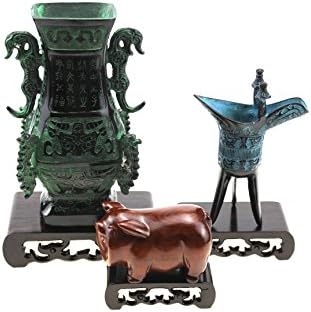 Oriental Rosewood 3-Piece Display Pedestal Set