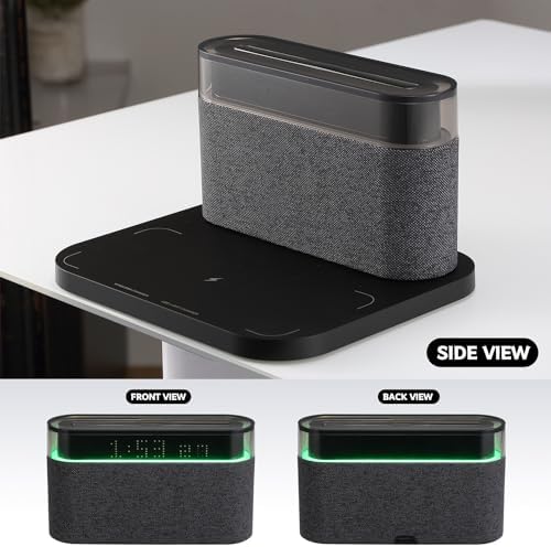 Bluetooth Alarm Clock with Wireless Charging and Night Light