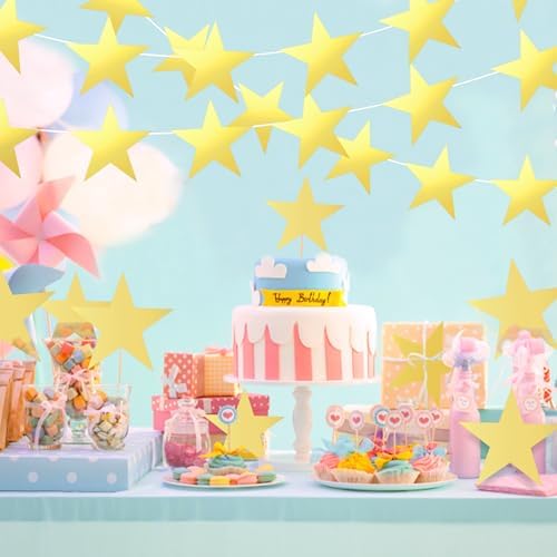 46 PCS Glitter Gold Star Cutouts for Party Decor
