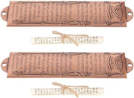 LUOZZY 2pcs Israeli Mezuzah Door Decor with Scrolls