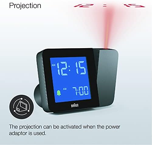 Braun Digital Projection Alarm Clock with 4 Backlight Options
