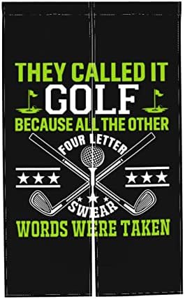 They Called It Golf Blackout Curtain Panel 34x56in Door Divider