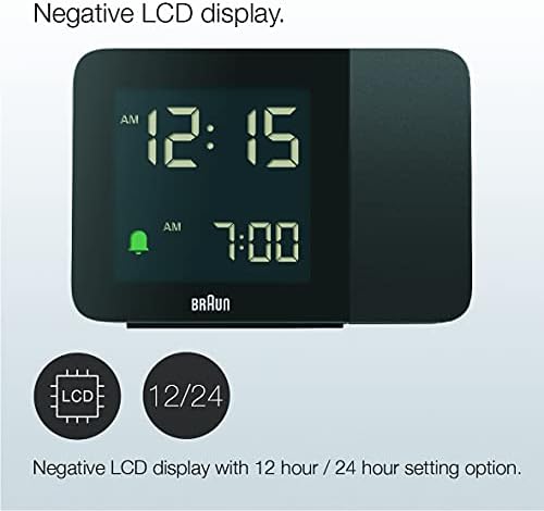 Braun Digital Projection Alarm Clock with 4 Backlight Options