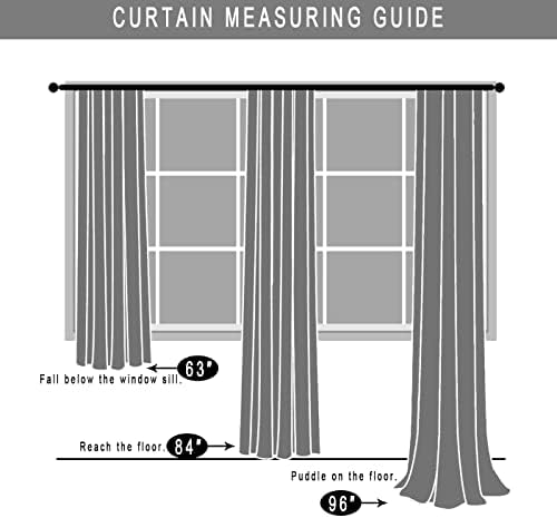 XTMYI Sparkle Christmas Curtains 84 Inch 2 Panels Set