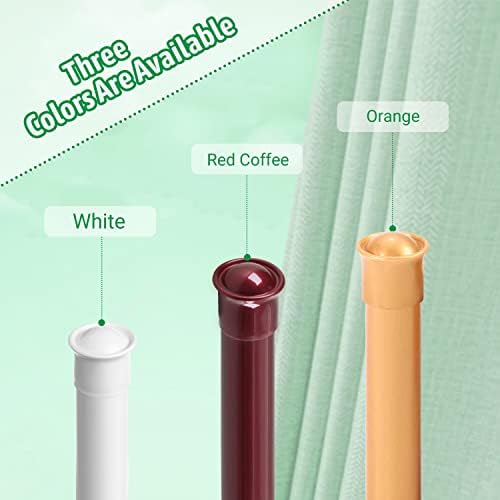 Yinpecly 8 Pcs Plastic Curtain Rod End Cap for 11 Inch Diameter