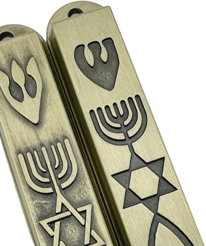 Modern Door Mezuzahs 2 Pcs Metal Decor