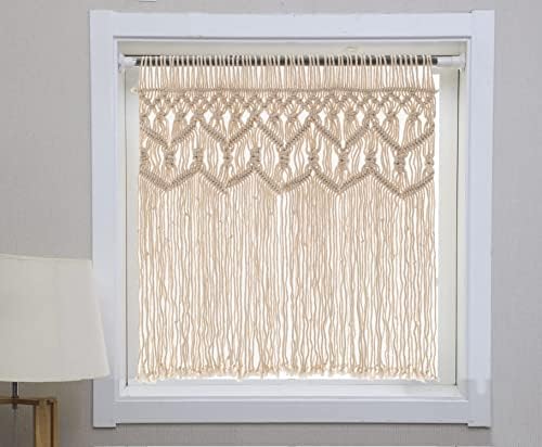 Macrame Boho Curtains for Doorway and Kitchen Valance