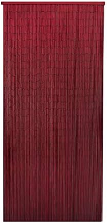 Bamboo Beaded Curtain - Red for Bedroom and Dining Room