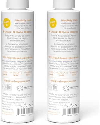 Grow Fragrance Plant-Based Air Freshener Spray 2 Pack