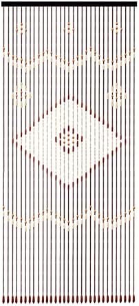 Wood Beaded Curtain with 31 Lines for Home Decor