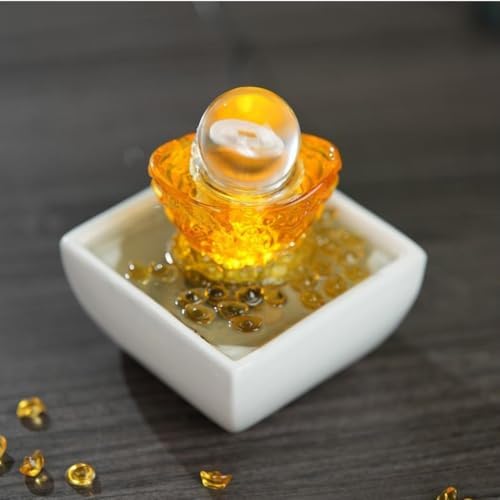 Elegant White Tabletop Fountain with Yuanbao Ornament