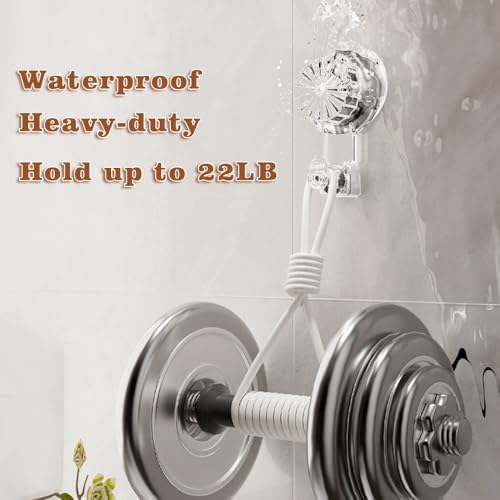 4 Pack Suction Cup Wreath Hooks 22 LB Heavy Duty Waterproof