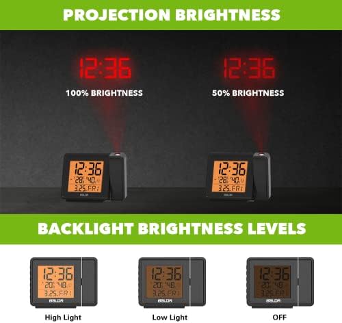 BALDR Projection Alarm Clock with Temperature