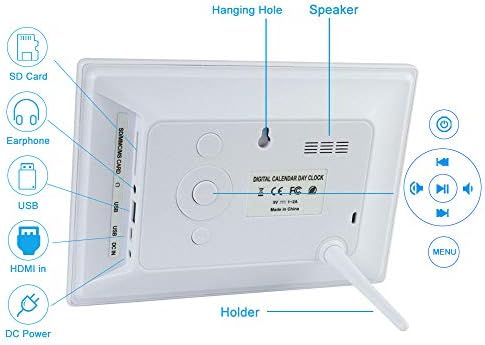 Aowasi 7 Inch Dementia Friendly Clock with 12 Alarms
