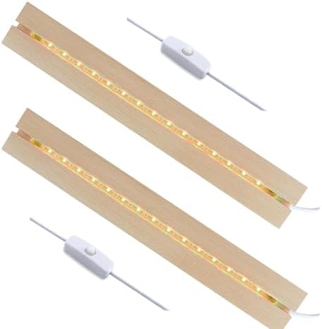 2PCS 1181 Inch Wooden LED Display Pedestal