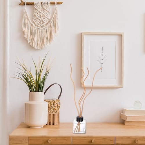 Uxcell 20Pcs Wavy Rattan Diffuser Sticks 28cm Light Coffee