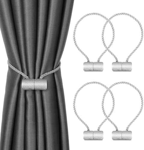 4pcs Strong Magnetic Curtain Holdbacks with Woven Design