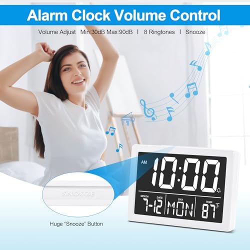 Amgico Digital Alarm Clock with Snooze - 63 Inch LED