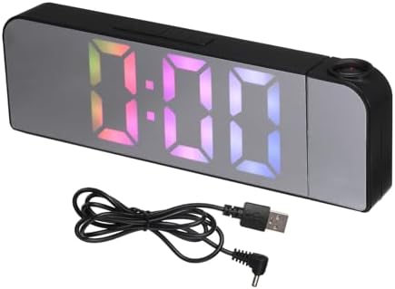 Uxcell Digital Alarm Clock with Rainbow Light and USB Port