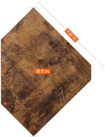 Homode Corner Shelf Wall Mount Set of 2 Rustic Brown