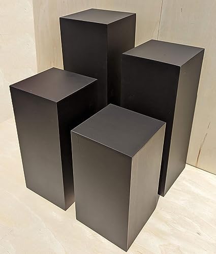 30 Inch High Matte Black Display Pedestal Stand