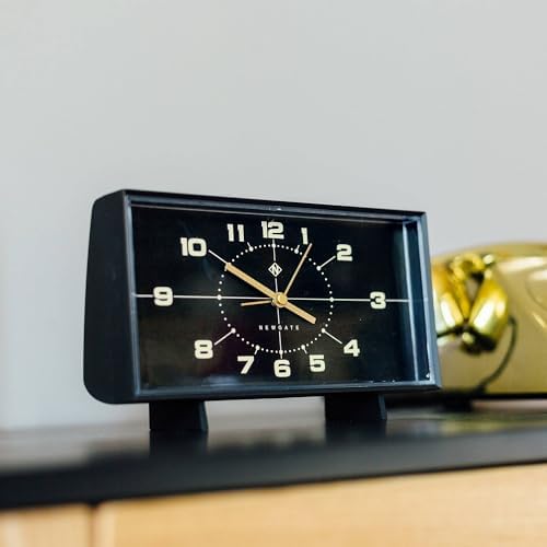 NEWGATE Wideboy Alarm Clock Rectangular Retro Black