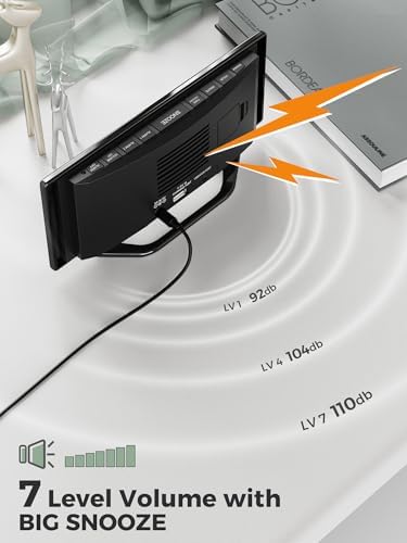 Super Loud Vibrating Alarm Clock with Bed Shaker