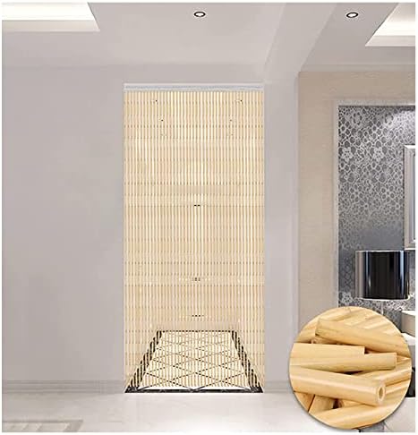 STRMAX Natural Bamboo Beaded Curtain Panel