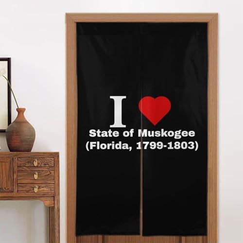 I Love State of Muskogee Blackout Curtains for Doorways