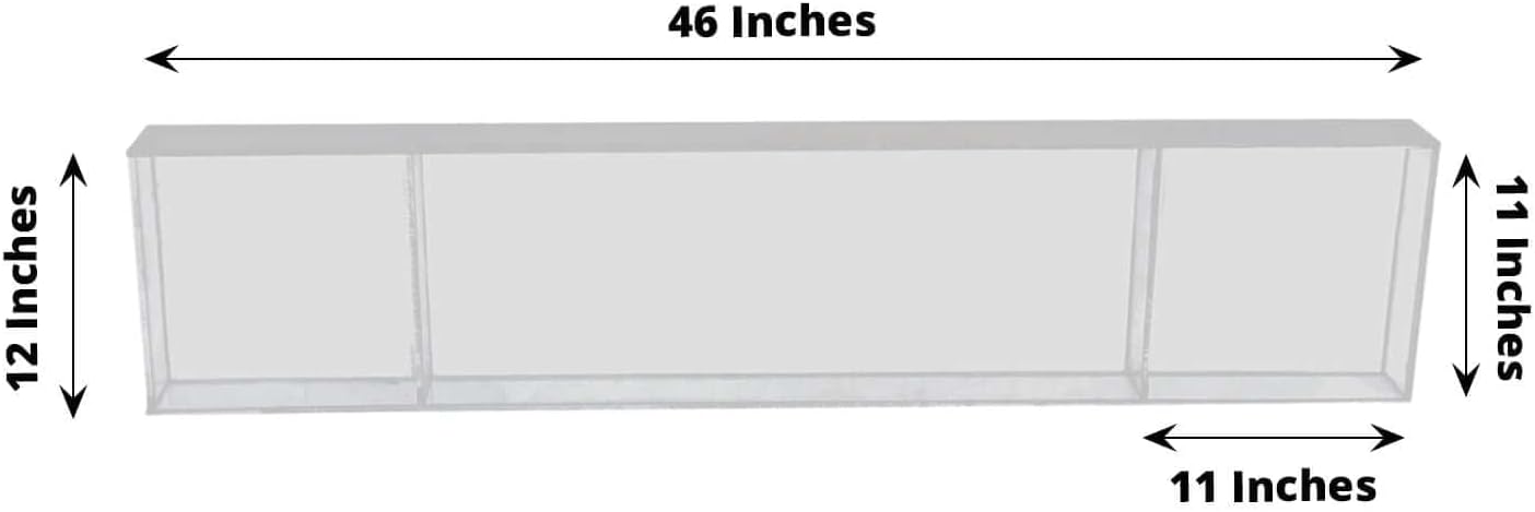 Efavormart 46x12 Clear Acrylic Connector Plate